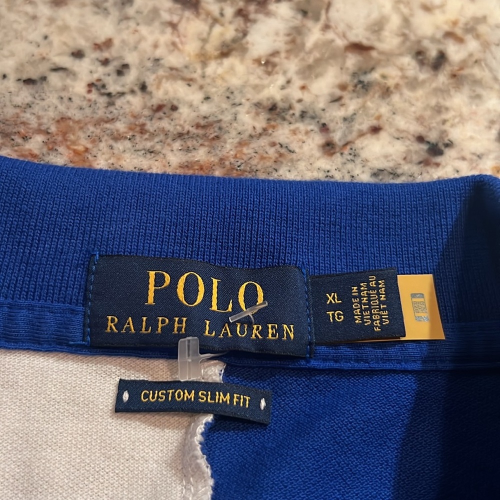Polo Ralph Lauren Big Pony Color-Blocked Polo Shirt Men’s XL Custom Slim Fit - Picture 8 of 11